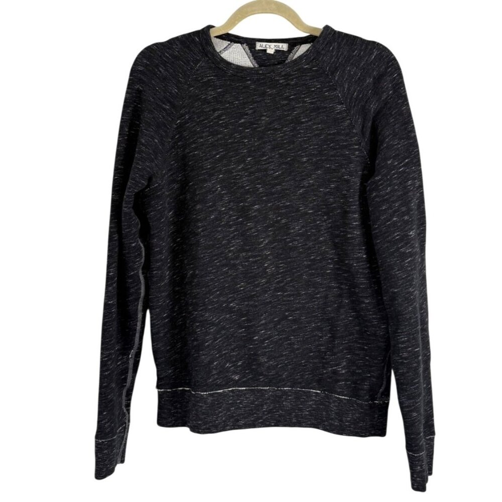 Alex Mill Sweatshirt Long Sleeve Charcoal Gray Heather Cotton Mens Size XS